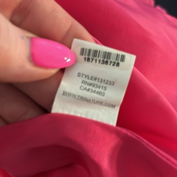 Trina Turk Sunnie Dress Keyhole Opening Sleeveless Pink Swizzle Size 2 Lace Slip - Picture 10 of 10